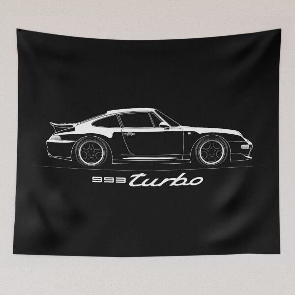 Item preview, Vintage Porsche 911 993 turbo line illustration designed and sold by blackdogshop.