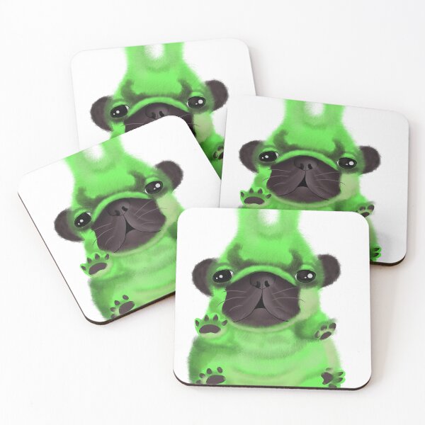 Item preview, Green Alien Pug Meme Goofy designed and sold by Kathmeme.