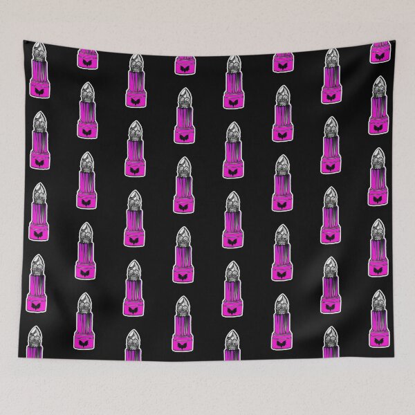 Item preview, Gray/Charcoal Skull Lipstick/Dark Pink Magenta Lipstick Casing designed and sold by Color Serenity by Alana C..