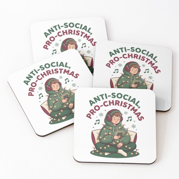 Item preview, ANTI-SOCIAL PRO-CHRISTMAS designed and sold by LowkeyMemeTees.