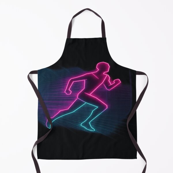 Item preview, Neon Runner Synthwave Silhouette – Retro Futurist Motion Glow Art designed and sold by POD DYNASTY | Original Print On Demand T-Shirt Graphics.