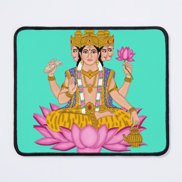 Item preview, Lord Brahma Drawing – Creator of the Universe Hindu Art designed and sold by Harshit_Digital_Arts.