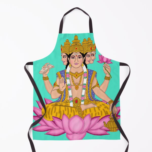 Item preview, Lord Brahma Drawing – Creator of the Universe Hindu Art designed and sold by Harshit_Digital_Arts.