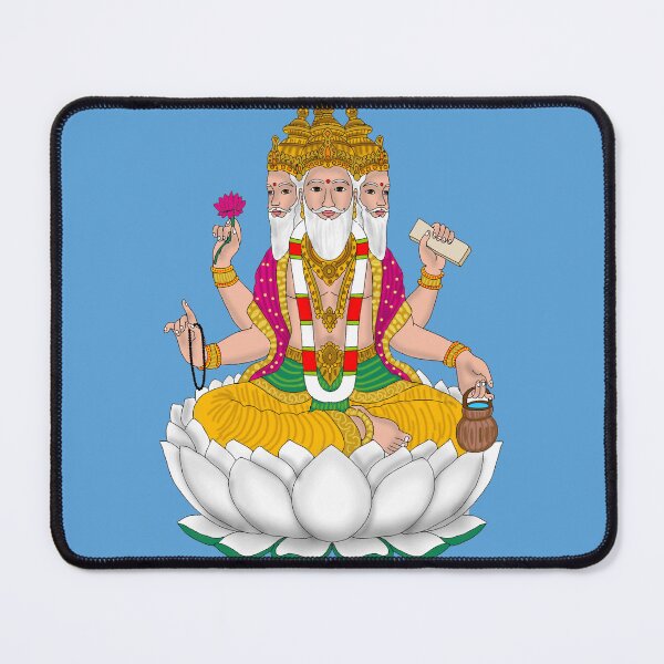 Item preview, Lord Brahma Drawing – Creator of the Universe Hindu Art designed and sold by Harshit_Digital_Arts.