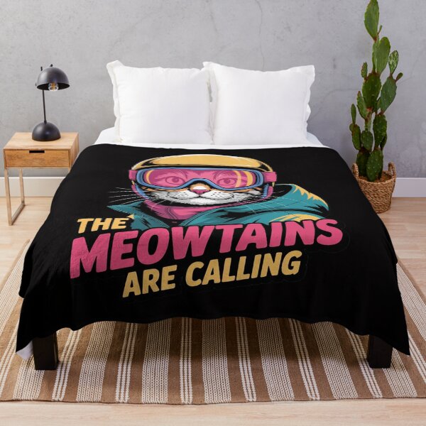 Item preview, Skiing Cat Gift Snowboarder Accessories The Meowtains Are Calling Cat Ski Snowboard designed and sold by CareTopping.