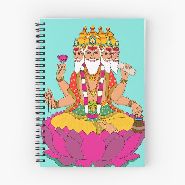 Item preview, Lord Brahma Drawing – Creator of the Universe Hindu Art designed and sold by Harshit_Digital_Arts.