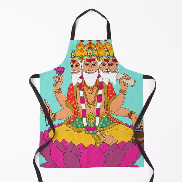 Item preview, Lord Brahma Drawing – Creator of the Universe Hindu Art designed and sold by Harshit_Digital_Arts.
