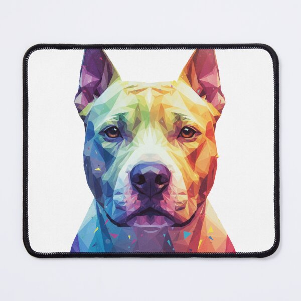 Item preview, Pitbull Poligonal Arcoíris – Arte Geométrico Moderno y Colorido designed and sold by bsbd-action.