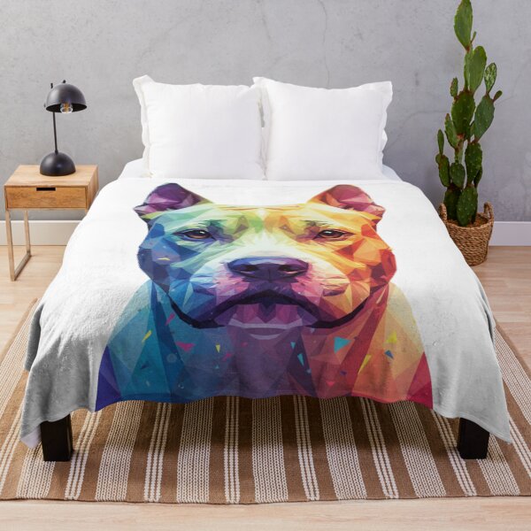 Item preview, Pitbull Poligonal Arcoíris – Arte Geométrico Moderno y Colorido designed and sold by bsbd-action.