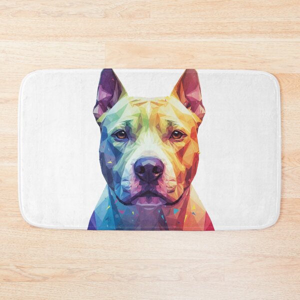 Item preview, Pitbull Poligonal Arcoíris – Arte Geométrico Moderno y Colorido designed and sold by bsbd-action.