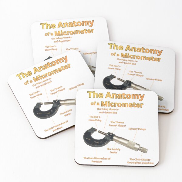 Item preview, The Anatomy of a Micrometer – Funny Machinist Diagram designed and sold by Dbalsleyjr.