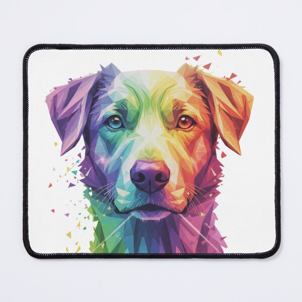 Item preview, Golden Retriever Poligonal Arcoíris – El Mejor Amigo en Colores designed and sold by bsbd-action.