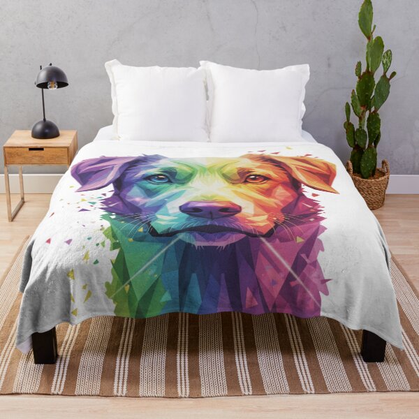 Item preview, Golden Retriever Poligonal Arcoíris – El Mejor Amigo en Colores designed and sold by bsbd-action.