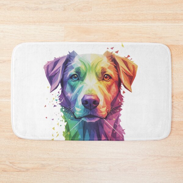 Item preview, Golden Retriever Poligonal Arcoíris – El Mejor Amigo en Colores designed and sold by bsbd-action.