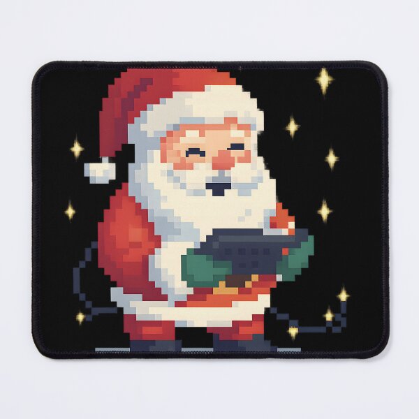 Item preview, Pixel Gamer Santa Playing Games designed and sold by SoulenCify.