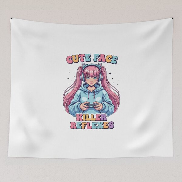 Item preview, Cute Face Killer Reflexes Anime Gamer Girl  designed and sold by Dazzle-Sizzle.