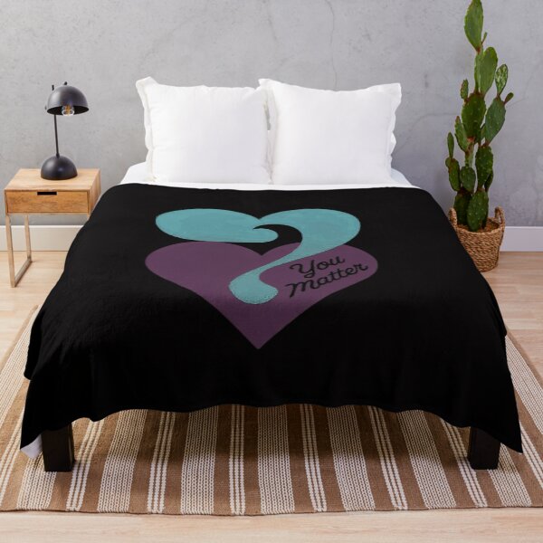 Item preview, You Matter Suicide Prevention Awareness Teal Purple Heart designed and sold by ConceptThena.
