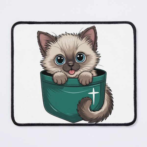 Item preview, Cute Kawaii Fluffy Kitten Pocket Design Adorable Animal designed and sold by chattsuede.