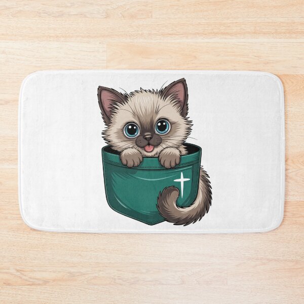 Item preview, Cute Kawaii Fluffy Kitten Pocket Design Adorable Animal designed and sold by chattsuede.