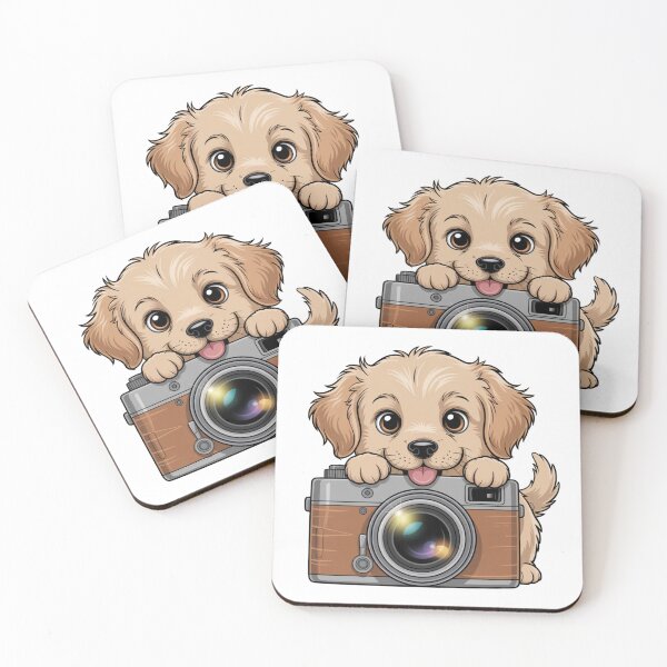 Item preview, Kawaii Fluffy Puppy Vintage Camera Photography designed and sold by chattsuede.