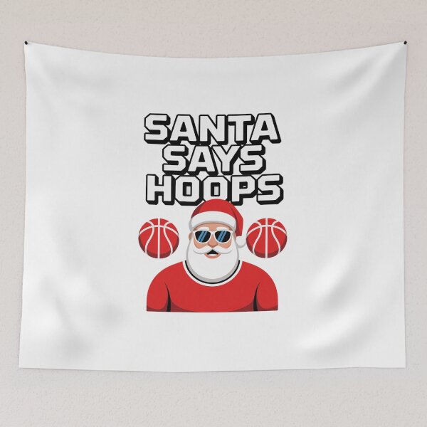 Item preview, Santa Says Hoops Funny Basketball Christmas Fan designed and sold by chattsuede.