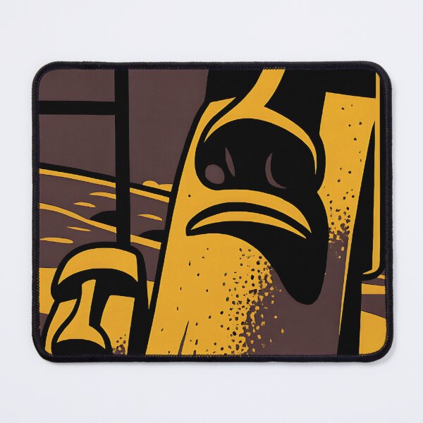 Item preview,  Moai Easter Island Statue Shirt – Earthy Yellow-Brown Duotone Tee   designed and sold by WAUZ.
