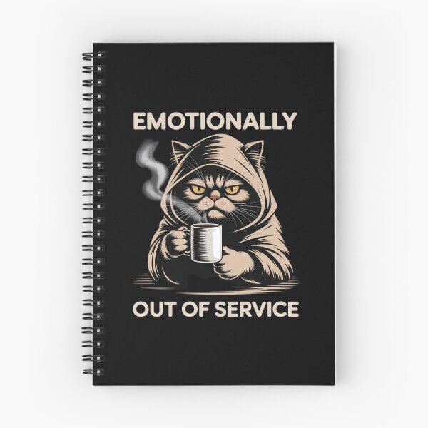 Item preview, Moody Cat Coffee Emotionally Out of Service Funny designed and sold by ShelFisher.