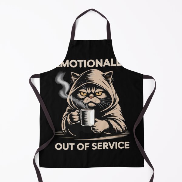 Item preview, Moody Cat Coffee Emotionally Out of Service Funny designed and sold by ShelFisher.