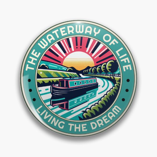 Item preview, The Waterway Of Life- Retro Narrowboat boating designed and sold by Elementalt.