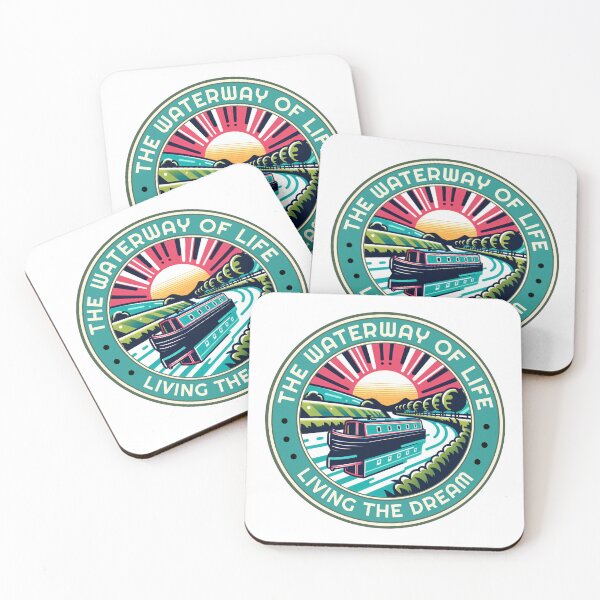 Item preview, The Waterway Of Life- Retro Narrowboat boating designed and sold by Elementalt.