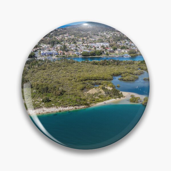 Item preview, Aerial view over Wallis Lake in Forster designed and sold by Justin Mckinney.