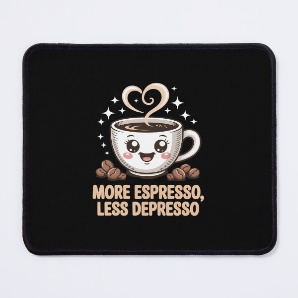 Item preview, More Espresso Less Depresso Cute Coffee Cup designed and sold by ShelFisher.