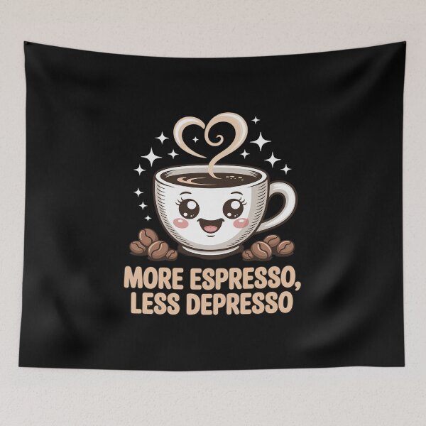 Item preview, More Espresso Less Depresso Cute Coffee Cup designed and sold by ShelFisher.