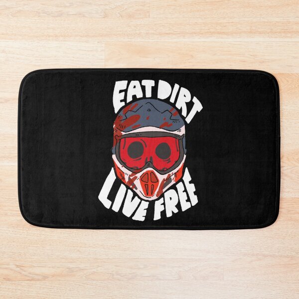 Item preview, EAT DIRT LIVE FREE - MOTOCROSS HELMET ILLUSTRATION - WHITE designed and sold by RNASstuff.