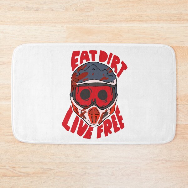 Item preview, EAT DIRT LIVE FREE - MOTOCROSS HELMET ILLUSTRATION - RED designed and sold by RNASstuff.
