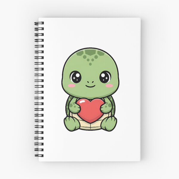 Item preview, Cute Kawaii Turtle Holding Heart Cartoon Illustration designed and sold by Cute Stickers Machine.