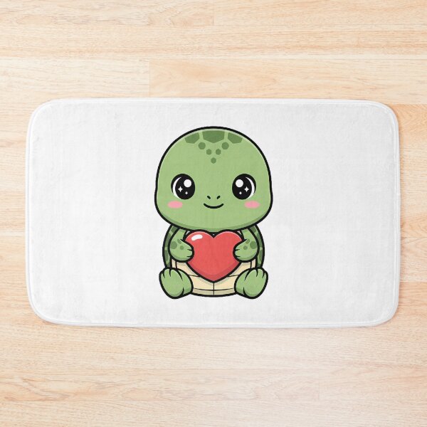 Item preview, Cute Kawaii Turtle Holding Heart Cartoon Illustration designed and sold by Cute Stickers Machine.
