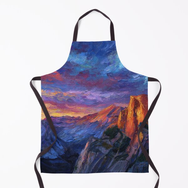 Item preview, Yosemite Half Dome Sunset Painting – Colorful Mountain Landscape Art designed and sold by ArgentoArt.