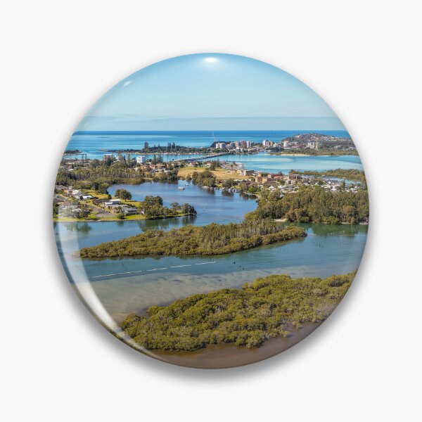 Item preview, Aerial view over Wallis Lake in Forster designed and sold by Justin Mckinney.