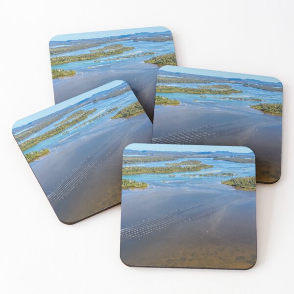 Item preview, Aerial view of an oyster lease in Wallis Lake, Forster designed and sold by Southern Cross Lifestyle .