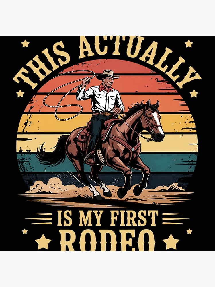 Thumbnail 5 of 5, Coasters (Set of 4), This Actually Is My First Rodeo Country Life Howdy designed and sold by EntroRhim.