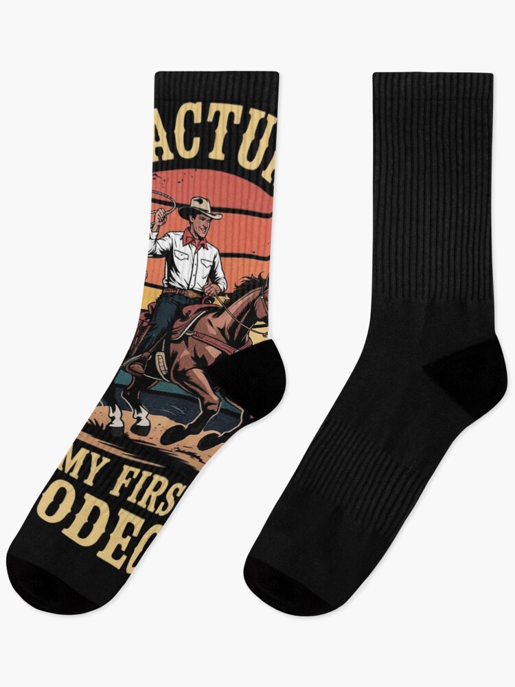 Thumbnail 1 of 5, Socks, This Actually Is My First Rodeo Country Life Howdy designed and sold by EntroRhim.
