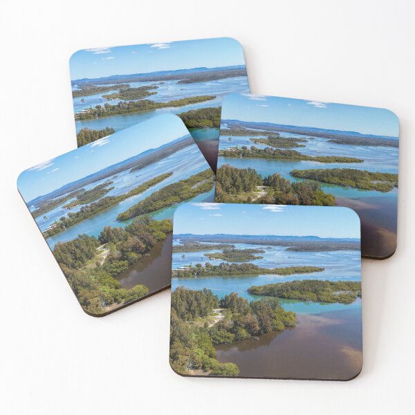 Item preview, Aerial view over Wallis Lake in Forster designed and sold by Justin Mckinney.