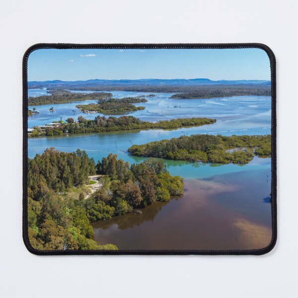 Item preview, Aerial view over Wallis Lake in Forster designed and sold by Justin Mckinney.