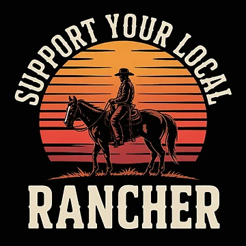 Artwork thumbnail, Support Your Local Ranchers - Cattle Ranch by EntroRhim