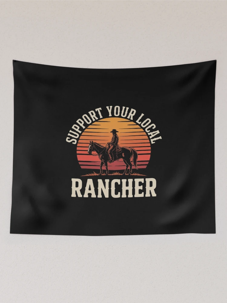 Thumbnail 2 of 3, Tapestry, Support Your Local Ranchers - Cattle Ranch designed and sold by EntroRhim.