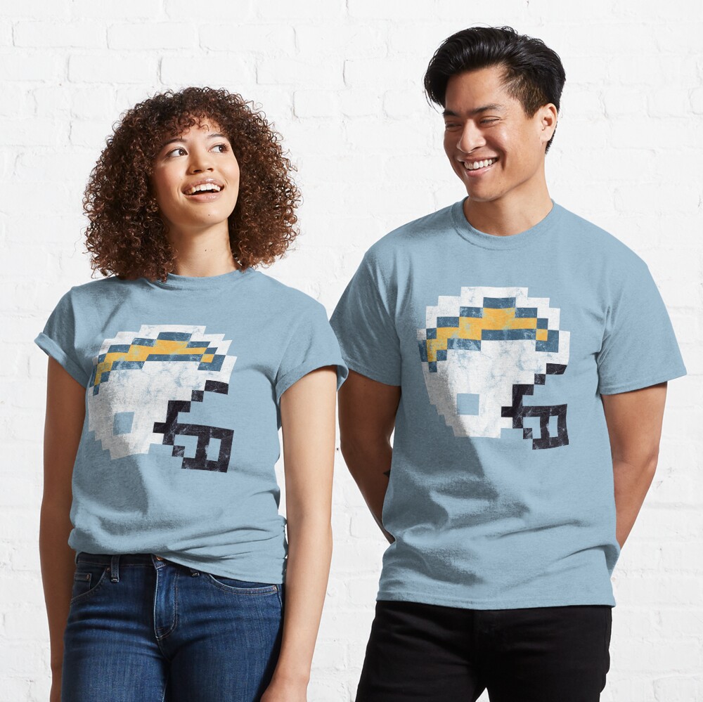 LA Chargers Distressed Football Helmet Classic T-Shirt for Sale