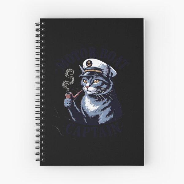 Item preview, Motor Boat Captain Cat Funny Fishing Pontoon Vacation designed and sold by Sandrhaus.