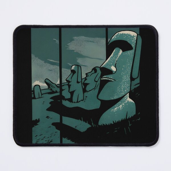 Item preview, Moai Easter Island Green Tones Shirt – Rapa Nui Earth Duotone   designed and sold by WAUZ.
