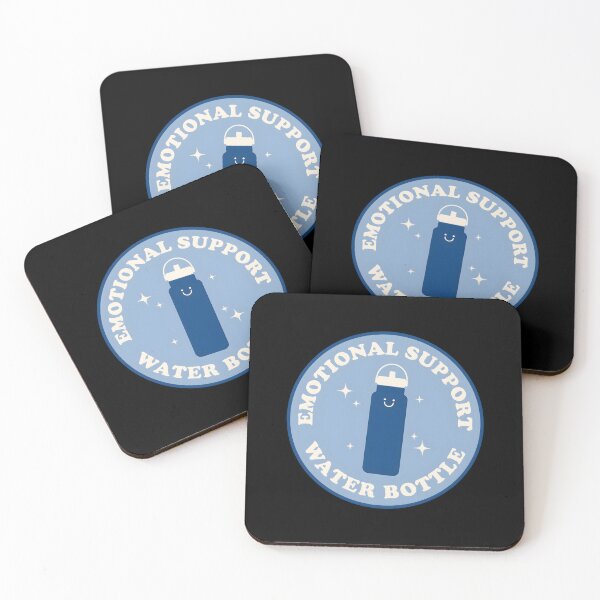 Item preview, Emotional Support Water Bottle Sticker Blue designed and sold by tandydowers.